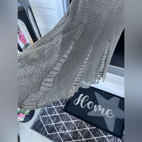 Damianou Two Piece Silver Gold Metallic Dress Set Size S - Picture 6 of 15